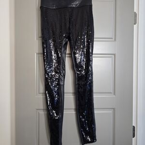 Black Sequin Leggings